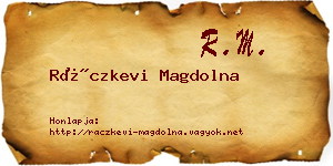 Ráczkevi Magdolna névjegykártya